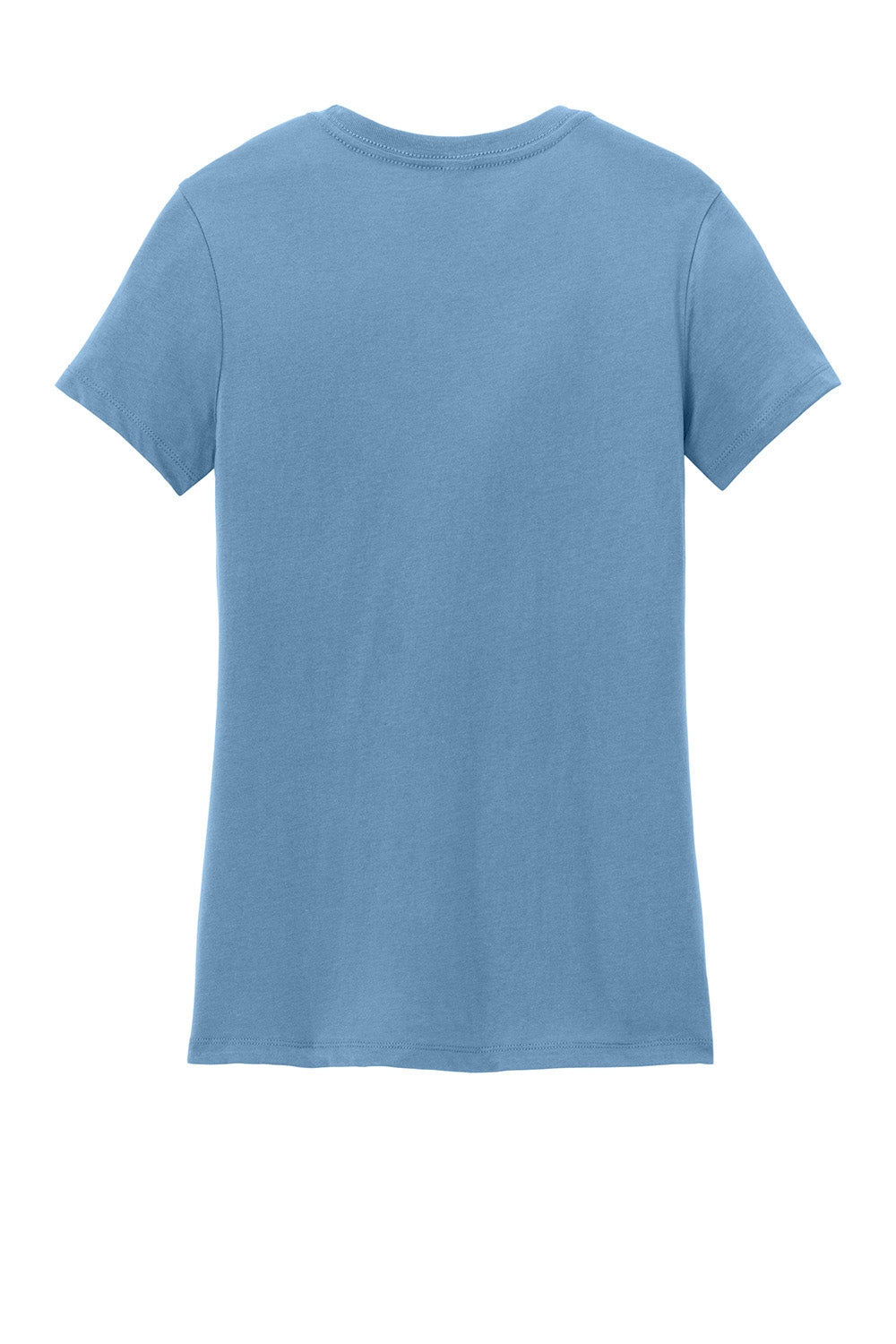 District DM104L Womens Perfect Weight Short Sleeve Crewneck T-Shirt Tundra Blue Flat Back