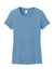 District DM104L Womens Perfect Weight Short Sleeve Crewneck T-Shirt Tundra Blue Flat Front