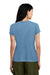 District DM104L Womens Perfect Weight Short Sleeve Crewneck T-Shirt Tundra Blue Model Back