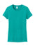 District DM104L Womens Perfect Weight Short Sleeve Crewneck T-Shirt Jade Green Flat Front