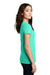 District DM108L Womens Perfect Blend Short Sleeve Crewneck T-Shirt Heather Aqua Green Model Side