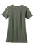 District DM108L Womens Perfect Blend Short Sleeve Crewneck T-Shirt Heather Olive Green Flat Back