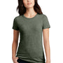 District Womens Perfect Blend Short Sleeve Crewneck T-Shirt - Heather Olive Green - NEW