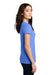 District DM108L Womens Perfect Blend Short Sleeve Crewneck T-Shirt Heather Royal Blue Model Side