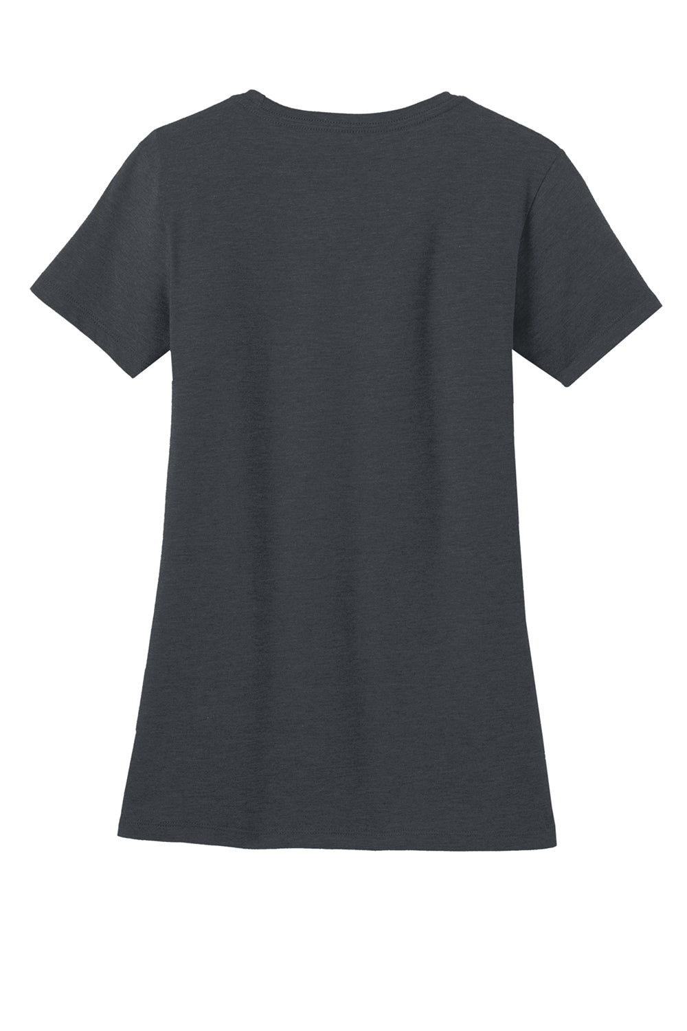 District DM108L Womens Perfect Blend Short Sleeve Crewneck T-Shirt Charcoal Grey Flat Back