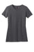 District DM108L Womens Perfect Blend Short Sleeve Crewneck T-Shirt Heather Charcoal Grey Flat Front