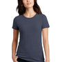 District Womens Perfect Blend Short Sleeve Crewneck T-Shirt - Heather Navy Blue