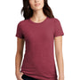 District Womens Perfect Blend Short Sleeve Crewneck T-Shirt - Heather Red