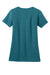 District DM108L Womens Perfect Blend Short Sleeve Crewneck T-Shirt Heather Teal Green Flat Back