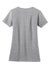 District DM108L Womens Perfect Blend Short Sleeve Crewneck T-Shirt Heather Light Grey Flat Back