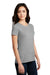 District DM108L Womens Perfect Blend Short Sleeve Crewneck T-Shirt Heather Light Grey Model 3q