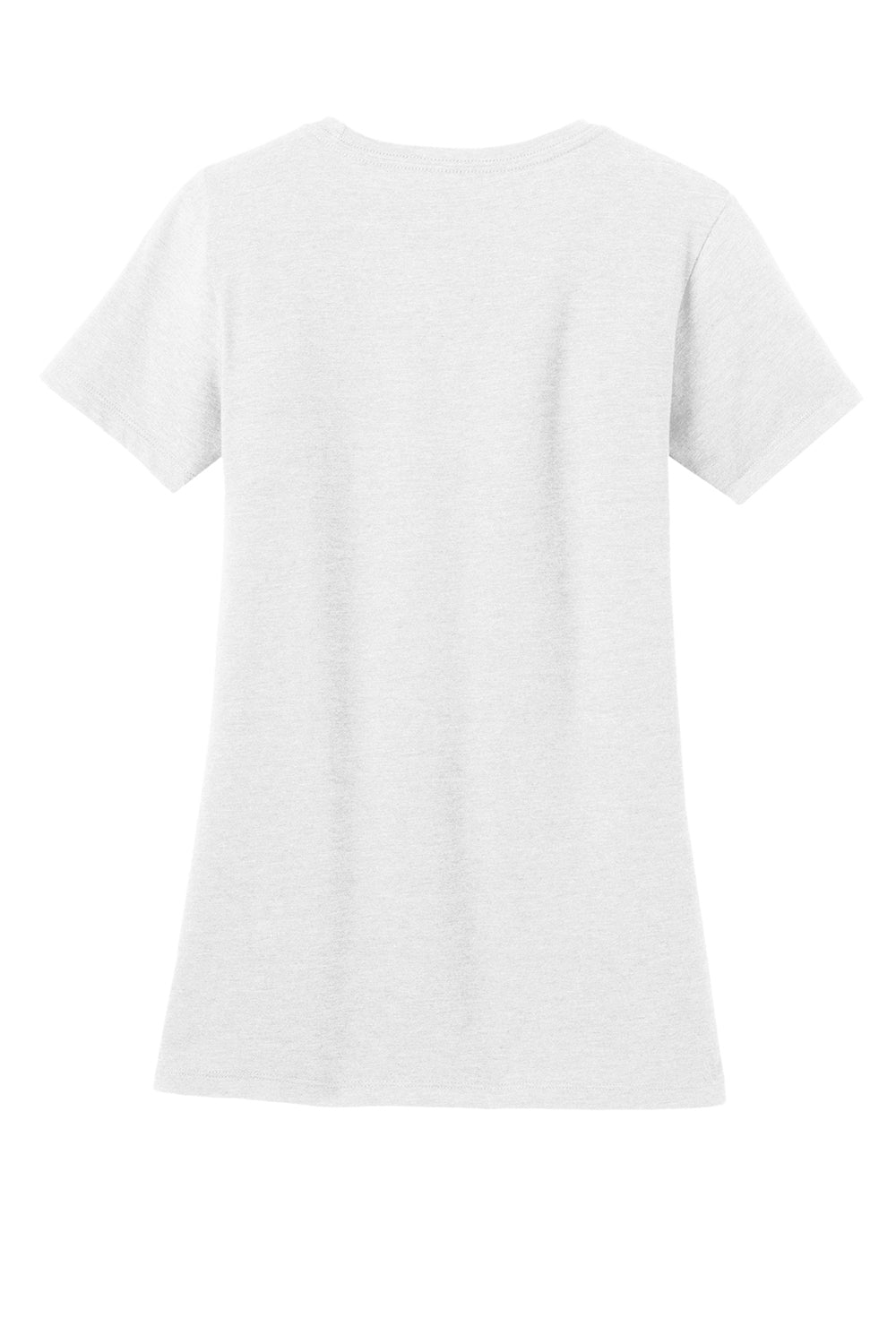 District DM108L Womens Perfect Blend Short Sleeve Crewneck T-Shirt White Flat Back