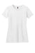 District DM108L Womens Perfect Blend Short Sleeve Crewneck T-Shirt White Flat Front