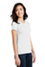 District DM108L Womens Perfect Blend Short Sleeve Crewneck T-Shirt White Model 3q