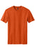 District DM108 Mens Perfect Blend Short Sleeve Crewneck T-Shirt Heather Deep Orange Flat Front