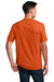 District DM108 Mens Perfect Blend Short Sleeve Crewneck T-Shirt Heather Deep Orange Model Back