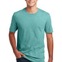 District Mens Perfect Blend Short Sleeve Crewneck T-Shirt - Heather Eucalyptus Blue - NEW