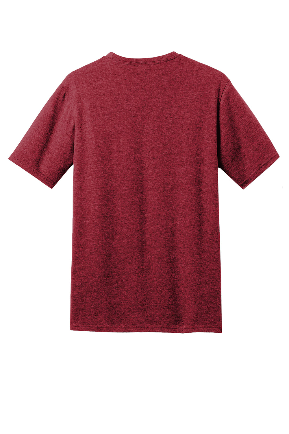 District DM108 Mens Perfect Blend Short Sleeve Crewneck T-Shirt Red Fleck Flat Back