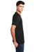 District DM108 Mens Perfect Blend Short Sleeve Crewneck T-Shirt Black Model Side