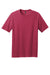 District DM108 Mens Perfect Blend Short Sleeve Crewneck T-Shirt Heather Red Flat Front