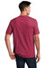 District DM108 Mens Perfect Blend Short Sleeve Crewneck T-Shirt Heather Red Model Back