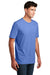 District DM108 Mens Perfect Blend Short Sleeve Crewneck T-Shirt Heather Royal Blue Model 3q