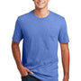 District Mens Perfect Blend Short Sleeve Crewneck T-Shirt - Heather Royal Blue