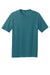 District DM108 Mens Perfect Blend Short Sleeve Crewneck T-Shirt Heather Teal Green Flat Front