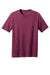 District DM108 Mens Perfect Blend Short Sleeve Crewneck T-Shirt Raspberry Fleck Flat Front