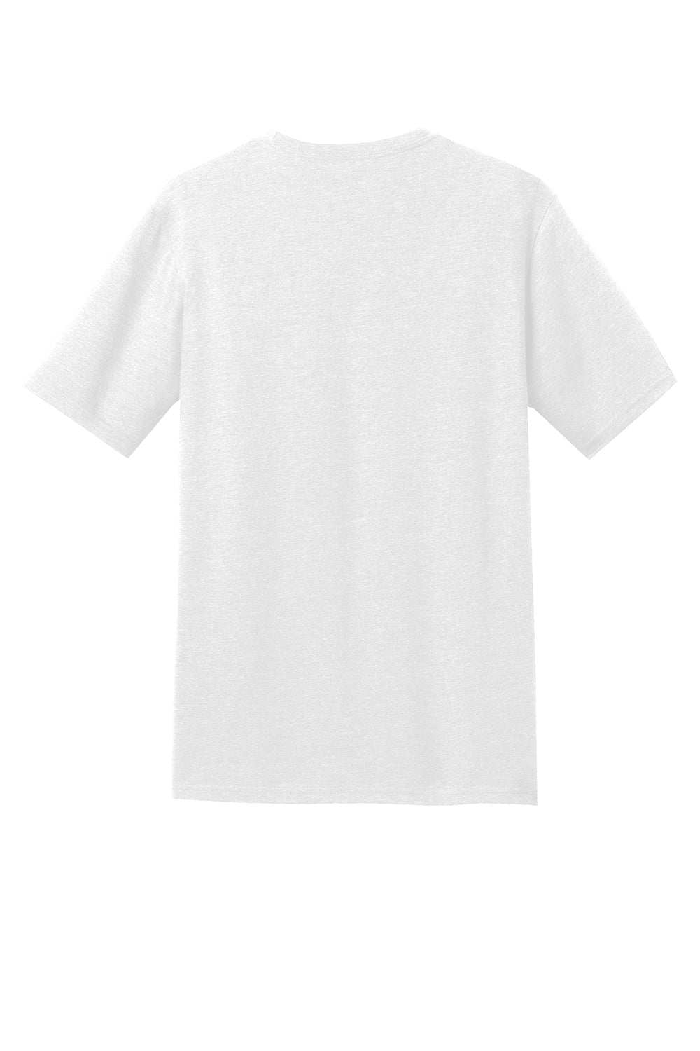 District DM108 Mens Perfect Blend Short Sleeve Crewneck T-Shirt White Flat Back