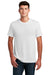 District DM108 Mens Perfect Blend Short Sleeve Crewneck T-Shirt White Model Front