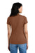 District DM1170L Womens Perfect Weight Short Sleeve V-Neck T-Shirt Baked Clay Brown Model Back