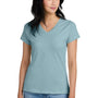 District Womens Perfect Weight Short Sleeve V-Neck T-Shirt - Fog Blue