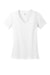 District DM1170L Womens Perfect Weight Short Sleeve V-Neck T-Shirt Bright White Flat Front