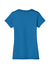 District DM1170L Womens Perfect Weight Short Sleeve V-Neck T-Shirt Bright Blue Flat Back