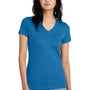 District Womens Perfect Weight Short Sleeve V-Neck T-Shirt - Bright Blue