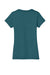 District DM1170L Womens Perfect Weight Short Sleeve V-Neck T-Shirt Heather Caribbean Blue Flat Back