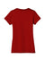 District DM1170L Womens Perfect Weight Short Sleeve V-Neck T-Shirt Classic Red Flat Back