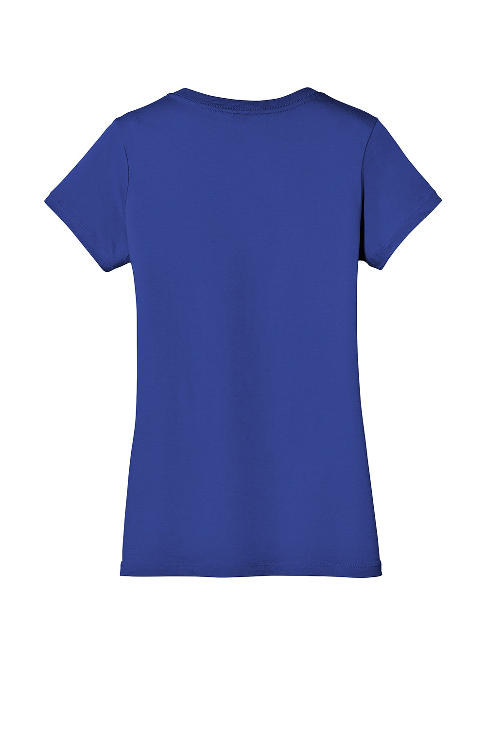 District DM1170L Womens Perfect Weight Short Sleeve V-Neck T-Shirt Deep Royal Blue Flat Back