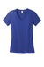 District DM1170L Womens Perfect Weight Short Sleeve V-Neck T-Shirt Deep Royal Blue Flat Front