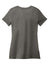 District DM1170L Womens Perfect Weight Short Sleeve V-Neck T-Shirt Heather Charcoal Grey Flat Back