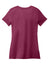 District DM1170L Womens Perfect Weight Short Sleeve V-Neck T-Shirt Heather Loganberry Pink Flat Back