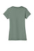 District DM1170L Womens Perfect Weight Short Sleeve V-Neck T-Shirt Laurel Green Flat Back