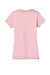 District DM1170L Womens Perfect Weight Short Sleeve V-Neck T-Shirt Light Pink Flat Back