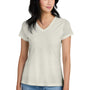 District Womens Perfect Weight Short Sleeve V-Neck T-Shirt - Heather Oatmeal