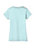 District DM1170L Womens Perfect Weight Short Sleeve V-Neck T-Shirt Seaglass Blue Flat Back