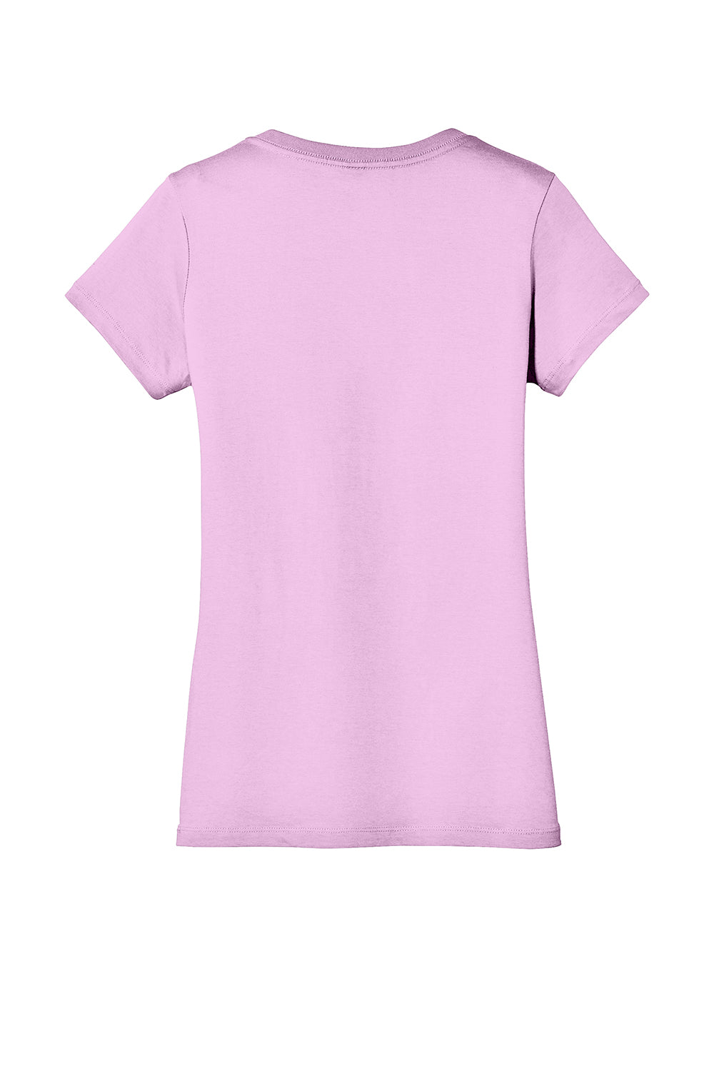 District DM1170L Womens Perfect Weight Short Sleeve V-Neck T-Shirt Soft Purple Flat Back