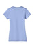 District DM1170L Womens Perfect Weight Short Sleeve V-Neck T-Shirt Soft Lilac Flat Back