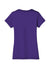 District DM1170L Womens Perfect Weight Short Sleeve V-Neck T-Shirt Purple Flat Back