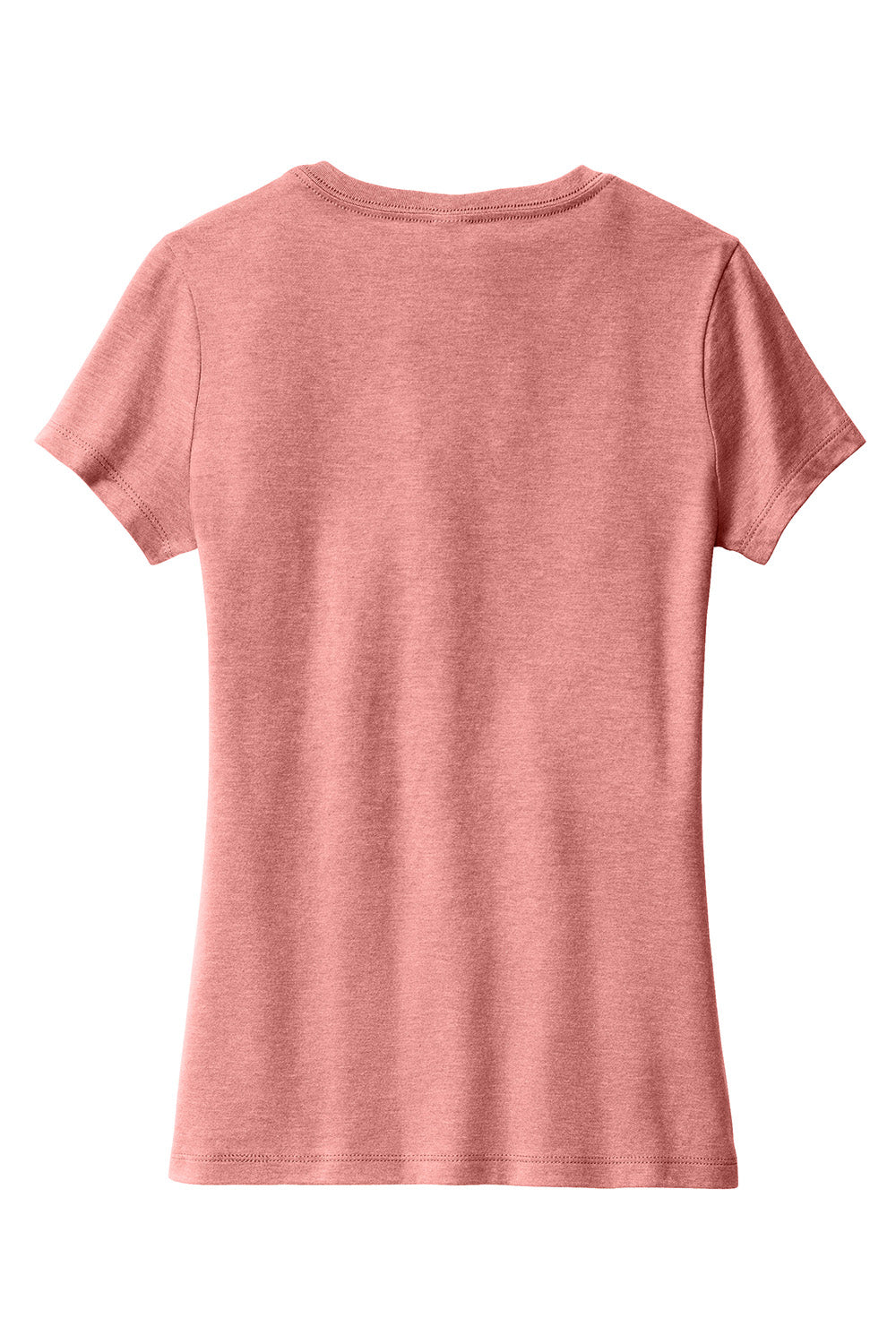 District DM1190L Womens Perfect Blend Short Sleeve V-Neck T-Shirt Blush Pink Frost Flat Back